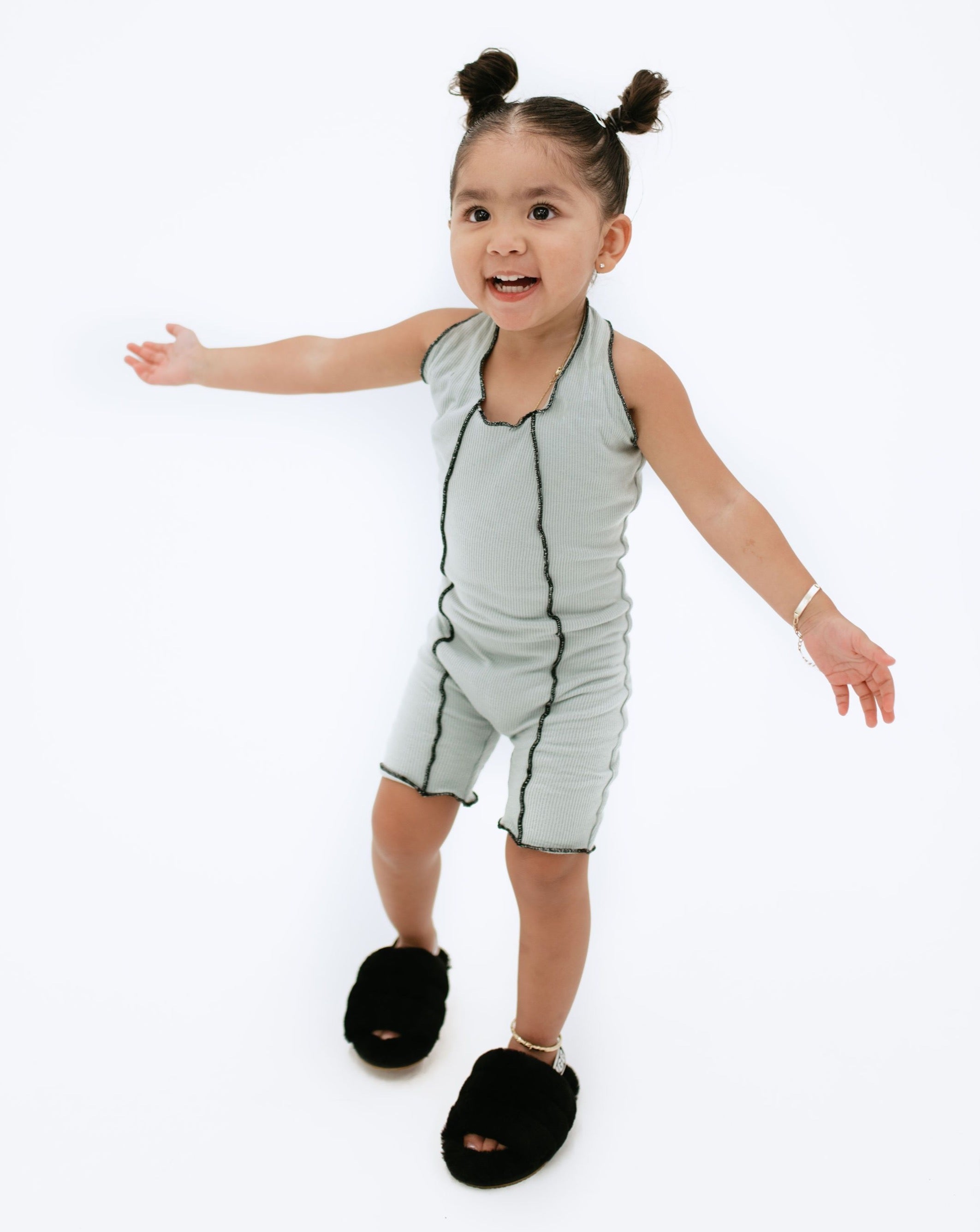 My Mini Me Romper (Sage/Black)(Baby)