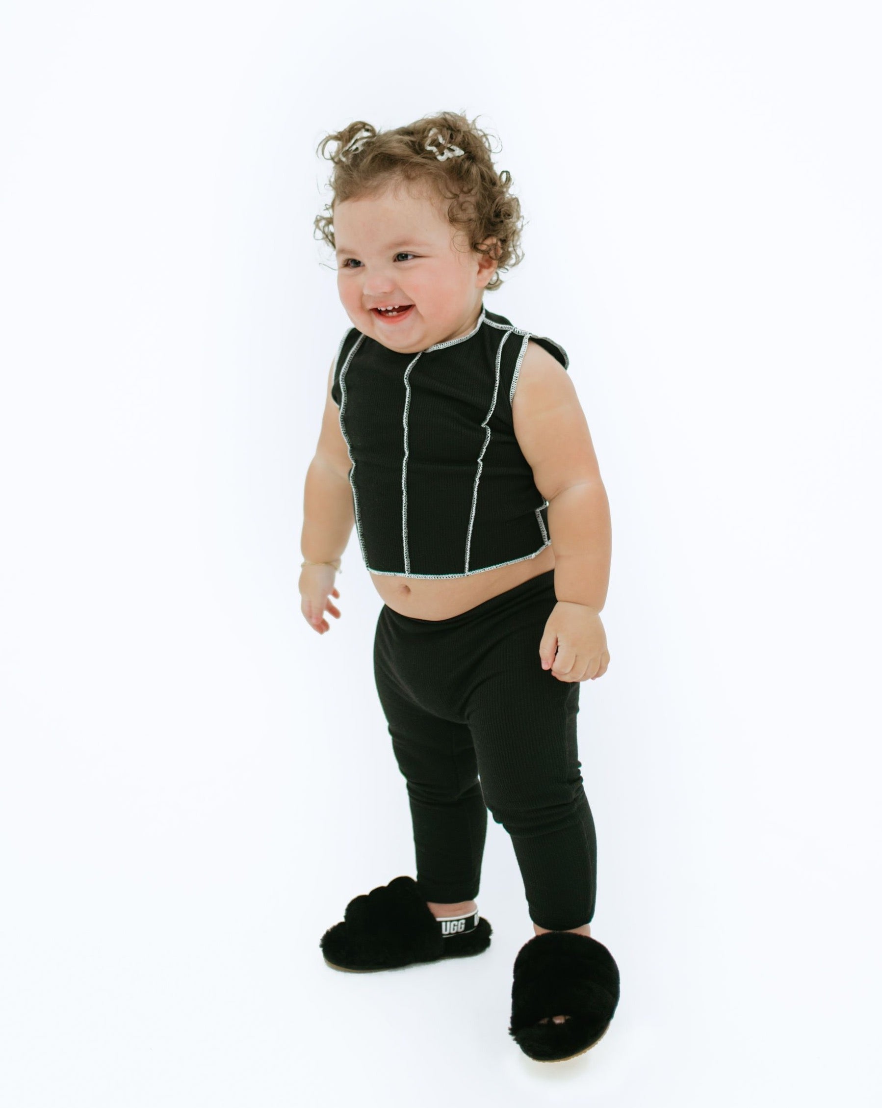 Mi Corazoncito Matching Set (Black/White)(Baby)