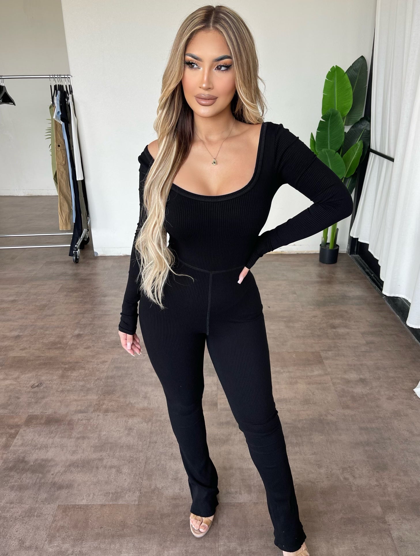 Jamie Flare Jumpsuit(Black)