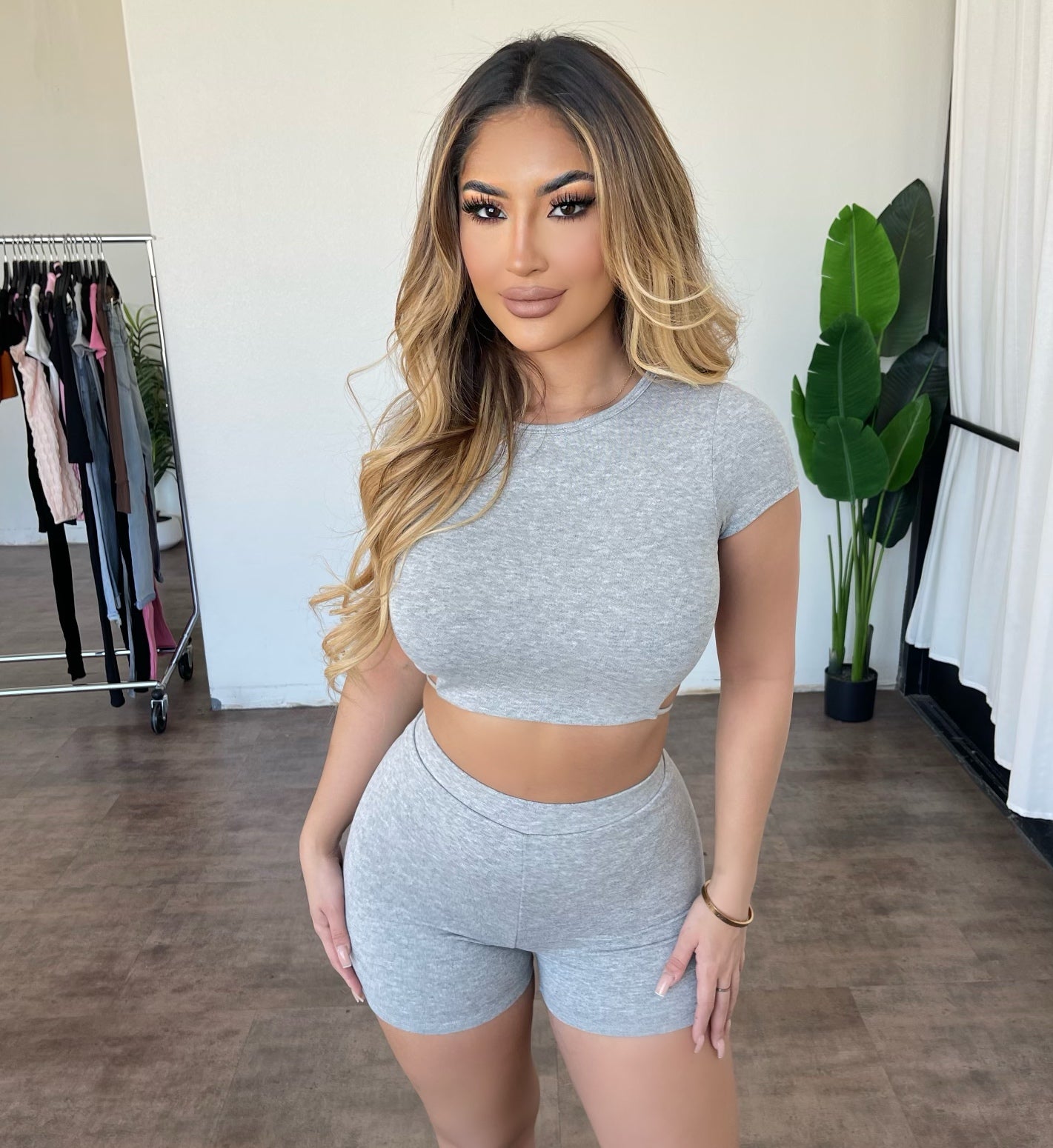 Kimberly Two Piece Set(Grey)