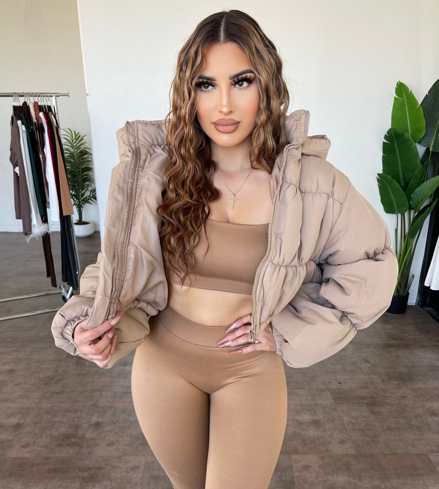 Jade Puffer Jacket (Mocha)