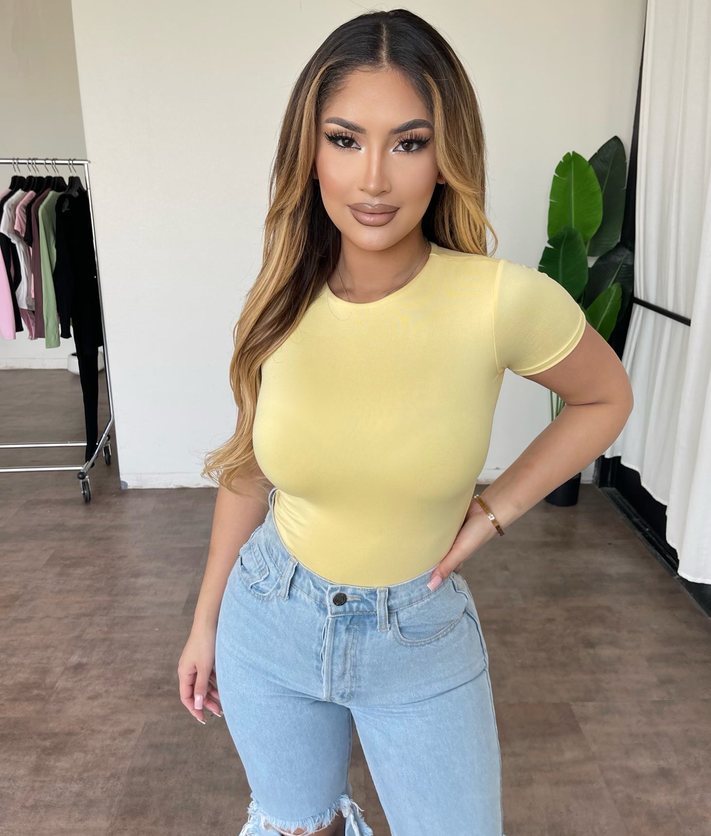 Kelly Short Sleeve Top(Yellow)