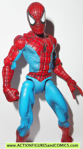 black and silver spiderman action figure