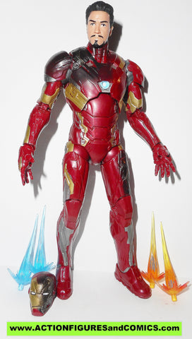 marvel legends IRON MAN mark 46 BATTLE DAMAGED variant tony stark acti ...