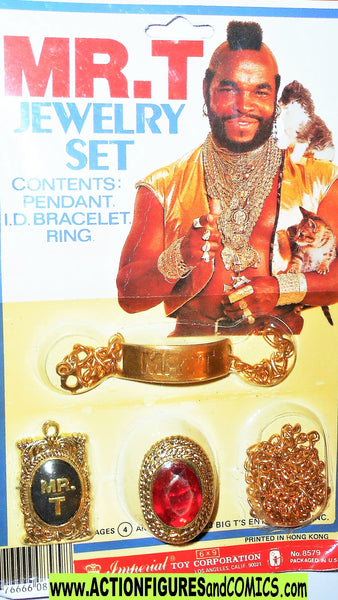 A-Team B A BARACUS MR T 1983 Jewelry set pendant vintage #1 moc ...