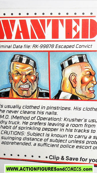 c.o.p.s. action figures file cards