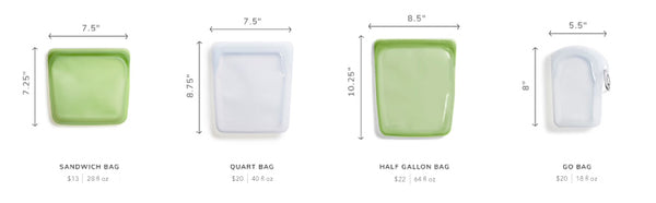 Stasher Bag Size Chart