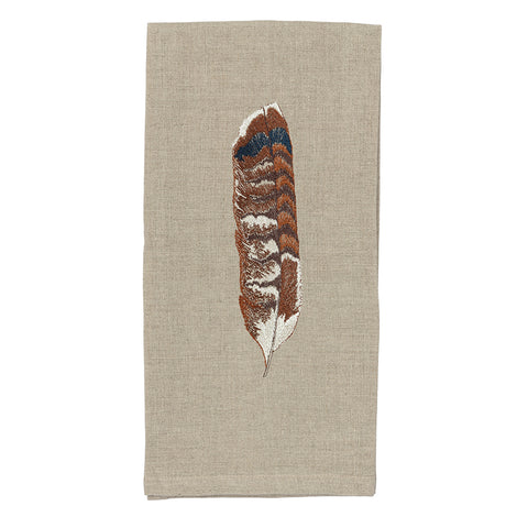 Red Tail Hawk Feather Tea Towel