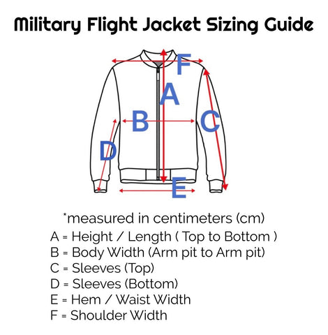 Military Flight Jacket Sizing Guide