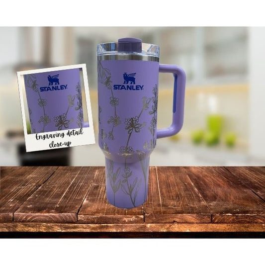 Nurse 40oz Tumbler with Handle, Lid, Straw, Laser Engraved Tumbler