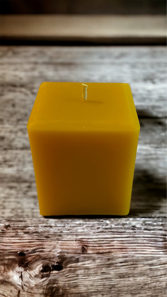 Smooth hexagonal pure beeswax pillar candle, hexagon shaped luxury can –  BEE Zero Waste