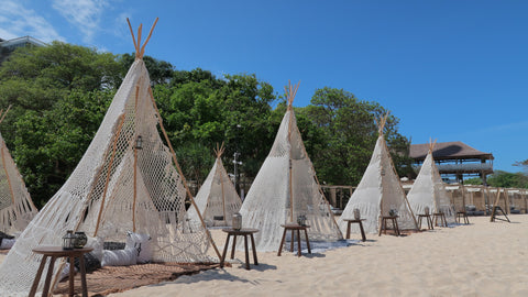 Canna Bali Nusa Dua Beach Club in Bali with Instagrammable Tepee Tents