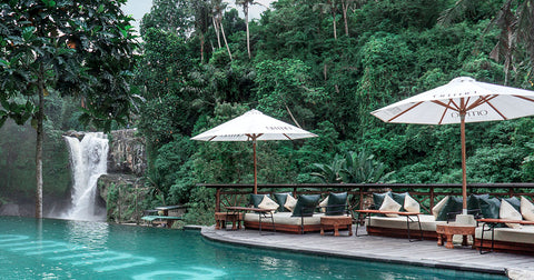 Omma Bali Jungle Pool Day Club in Ubud with Waterfall Views