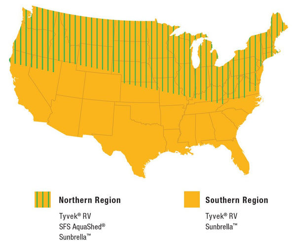 RV Cover Fabric Map