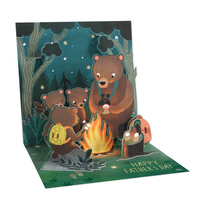 Camping Bears Pop Up Card