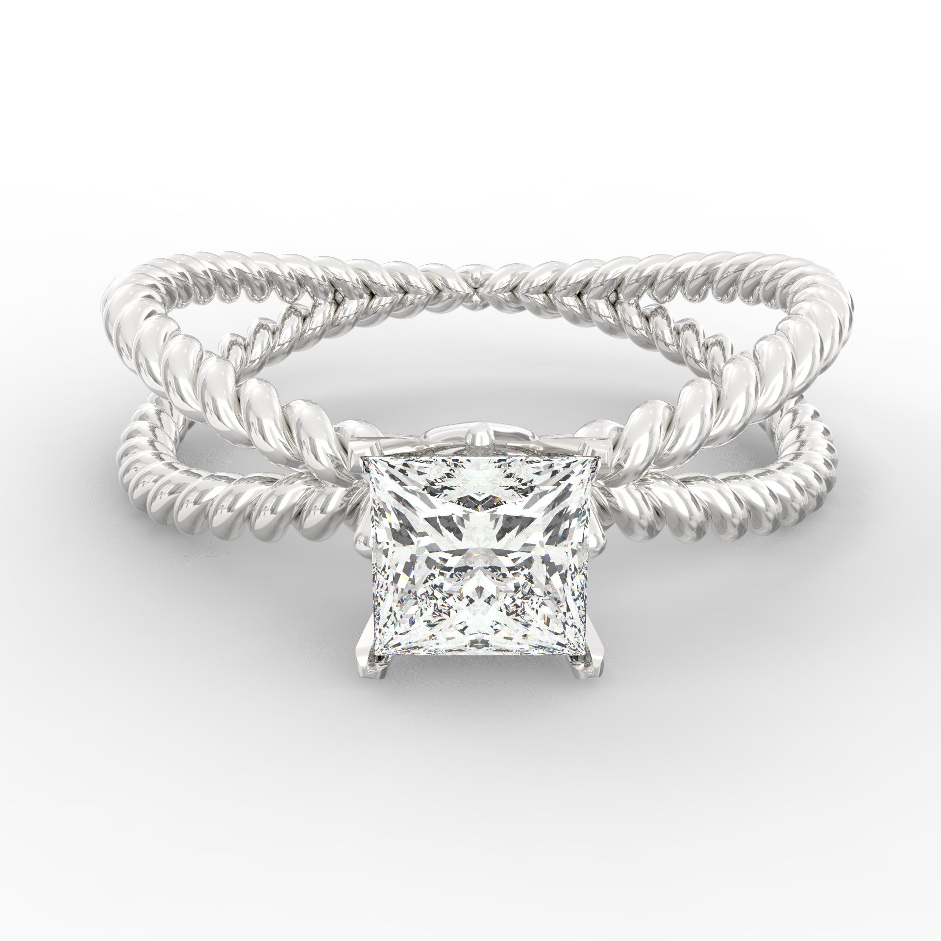 Platinum Engagement Ring - Aumaris Engagement Ring- Nautical Engagement Ring  - White Gold Engagement -