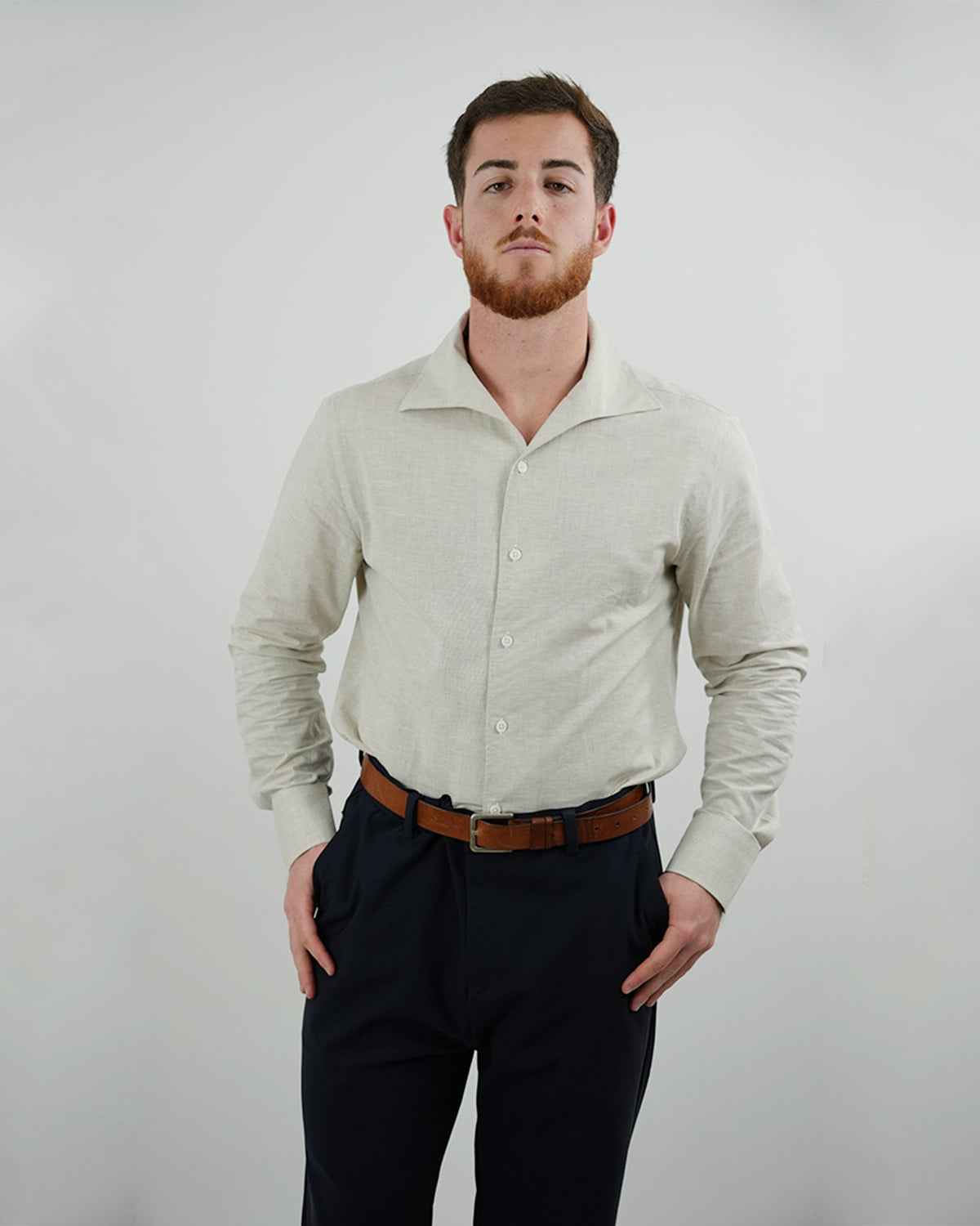 Camisa Lovau Cannes color albaricoque