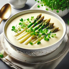 weiße Spargelcremesuppe