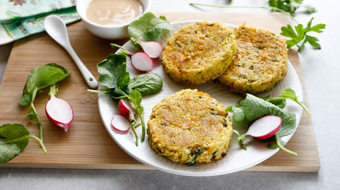 Burger di Miglio, Ceci e Verdure