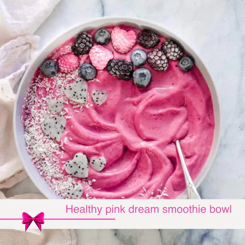 Healthy pink dream smoothie bowl