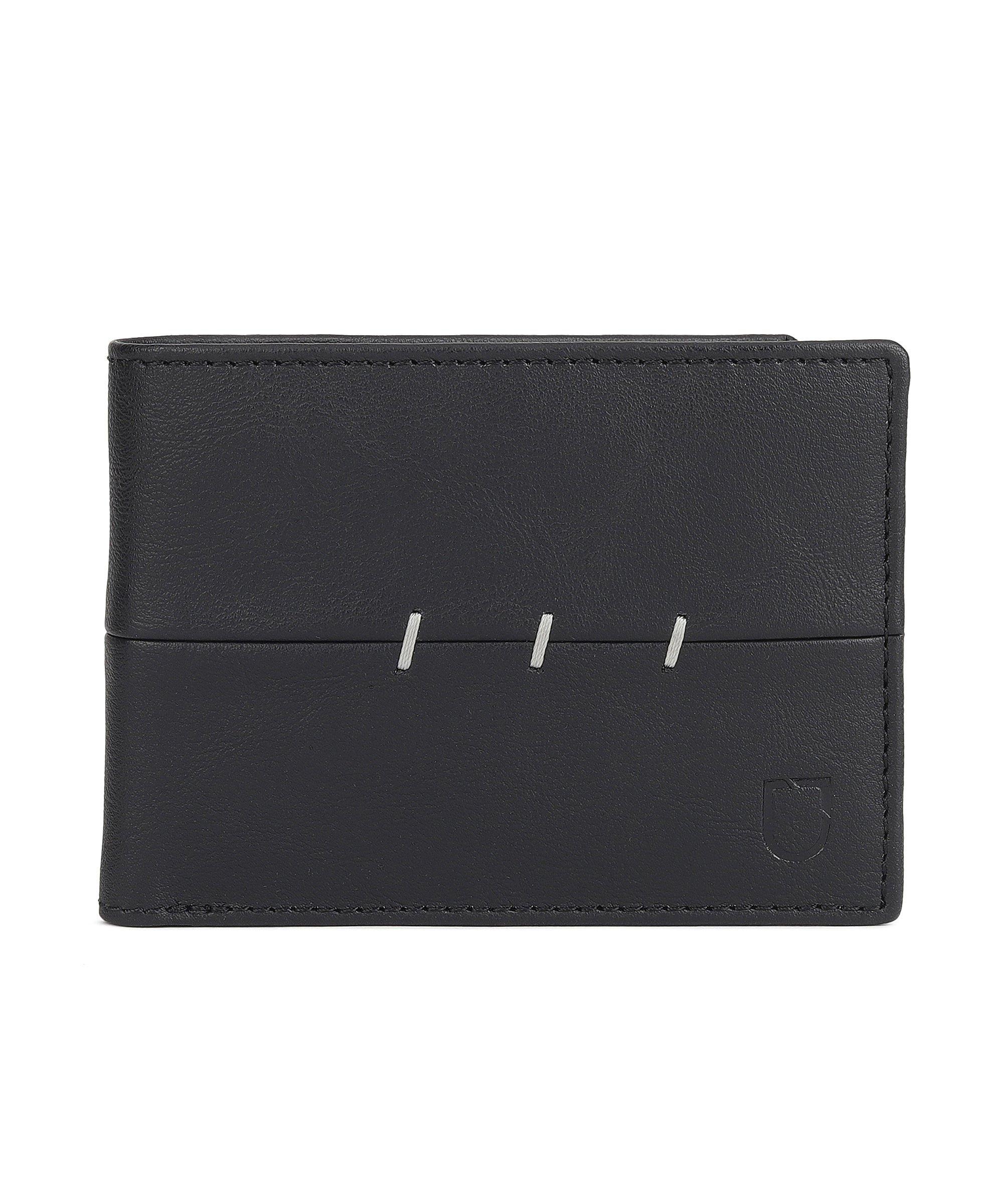 Urbano Fashion Men's Black Casual, Formal Leather Wallet-6 Card Slots