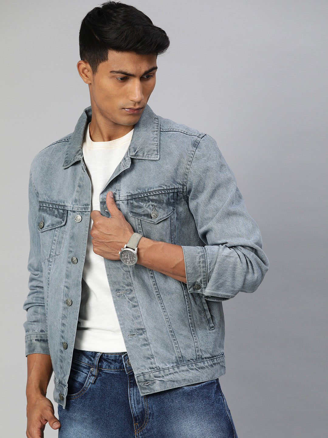 Denim jacket - Denim blue - Men | H&M IN