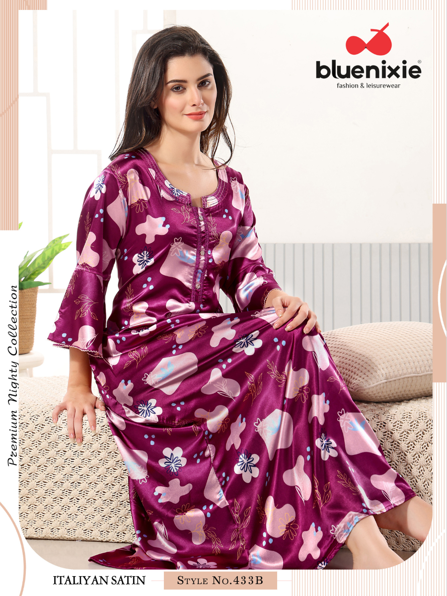 Buy Satin Nighty In Retro Green Online India, Best Prices, COD - Clovia -  NSM282P17