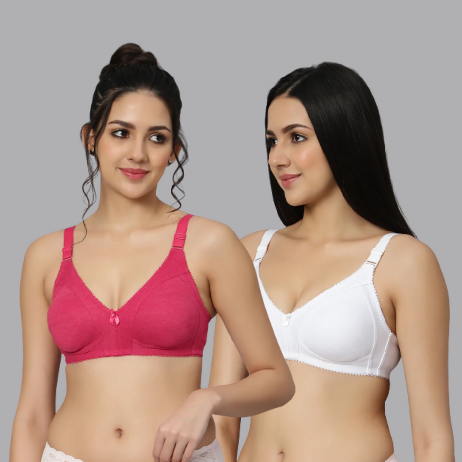 BlueNixie Best Cotton Rich T-Shirt Bra Combo set of 2 Pink-Skin Colors –  Blue Nixie