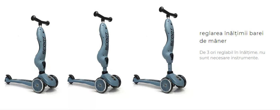 Trotineta copii cu sezut, transformabila 2in1, HighwayKick 1, 1-5 ani, pana la 50 kg, Scoot Ride