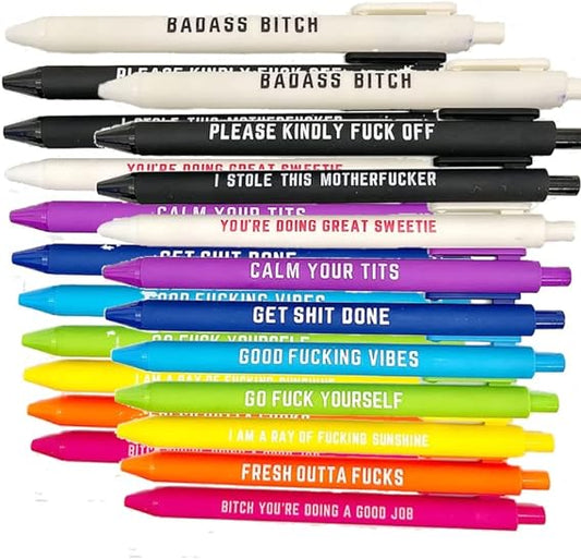 HLPHA 11PCS Funny Pens Set, Spoof Fun Ballpoint Pen Set, Premium