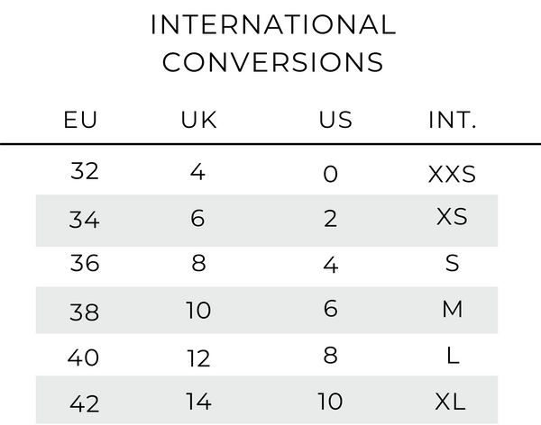 International conversions