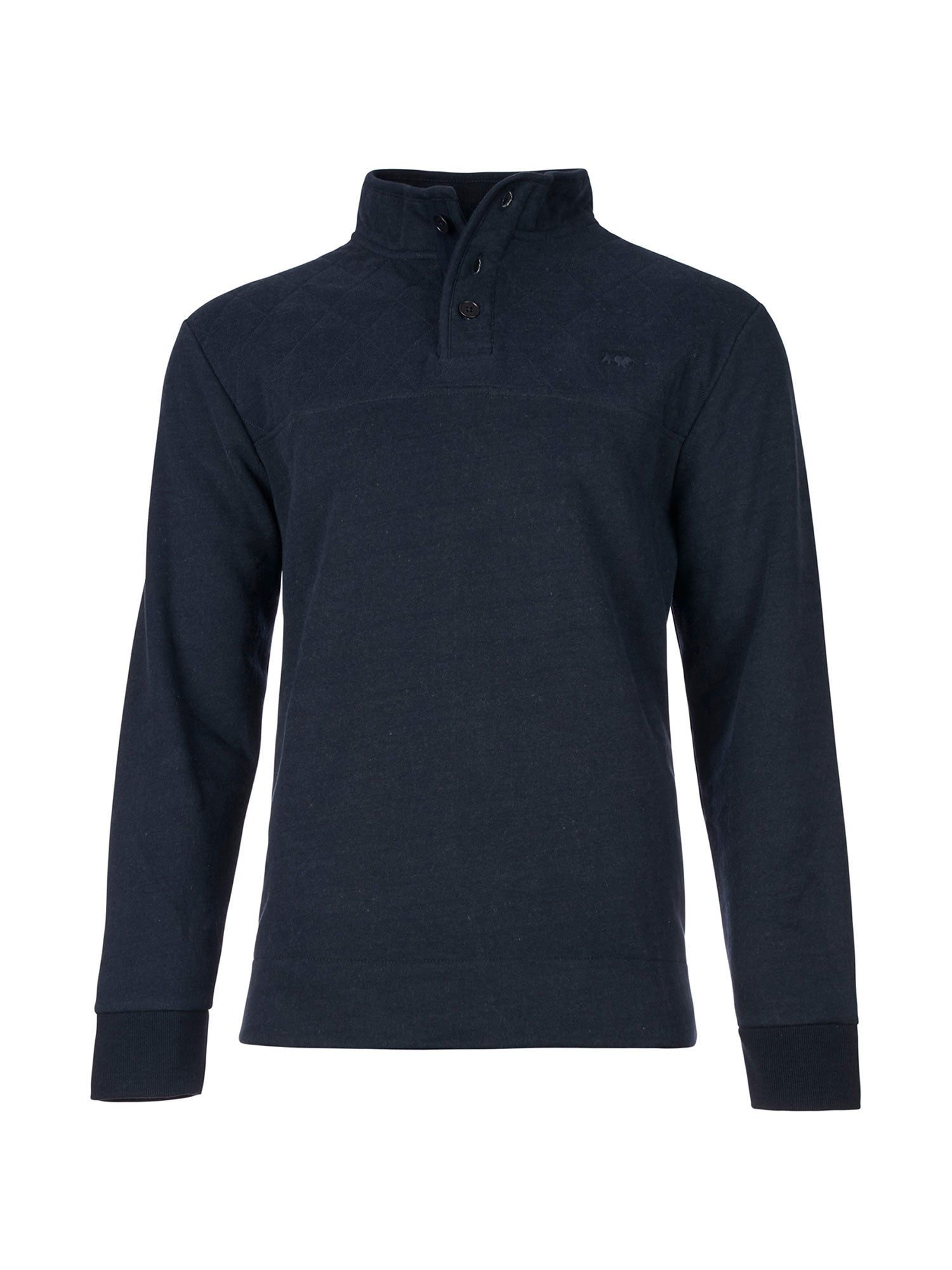 Classic Button Up Sweat - Navy