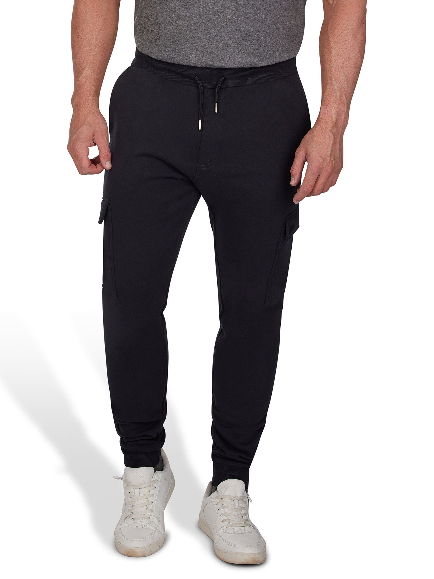 Cuffed Cargo Jogger - Black