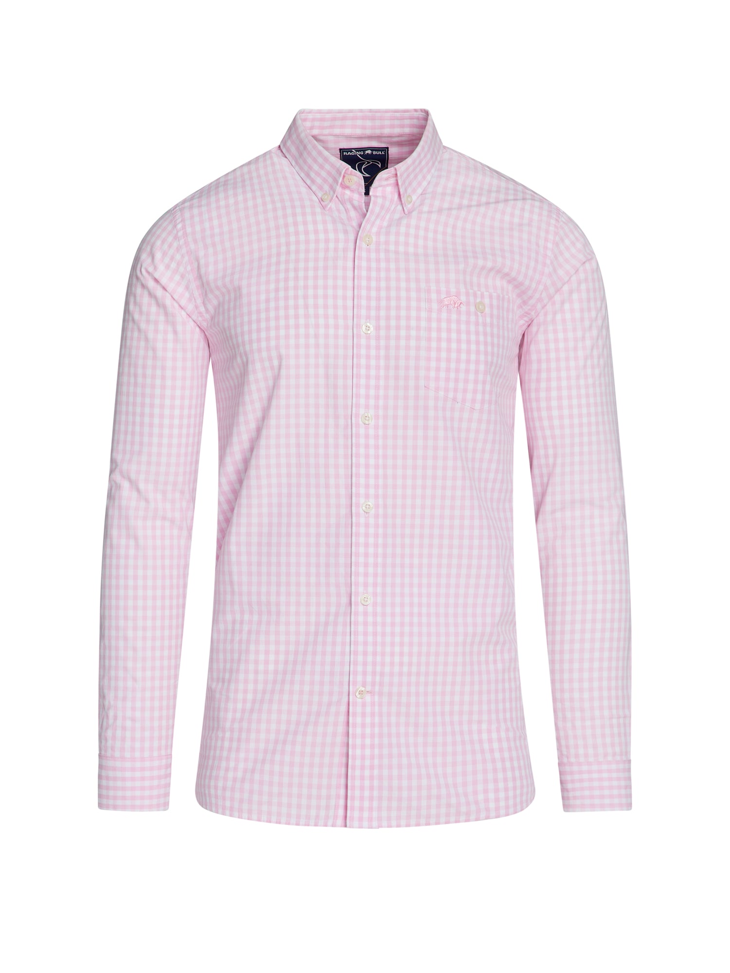 Long Sleeve Classic Gingham Shirt - Pink