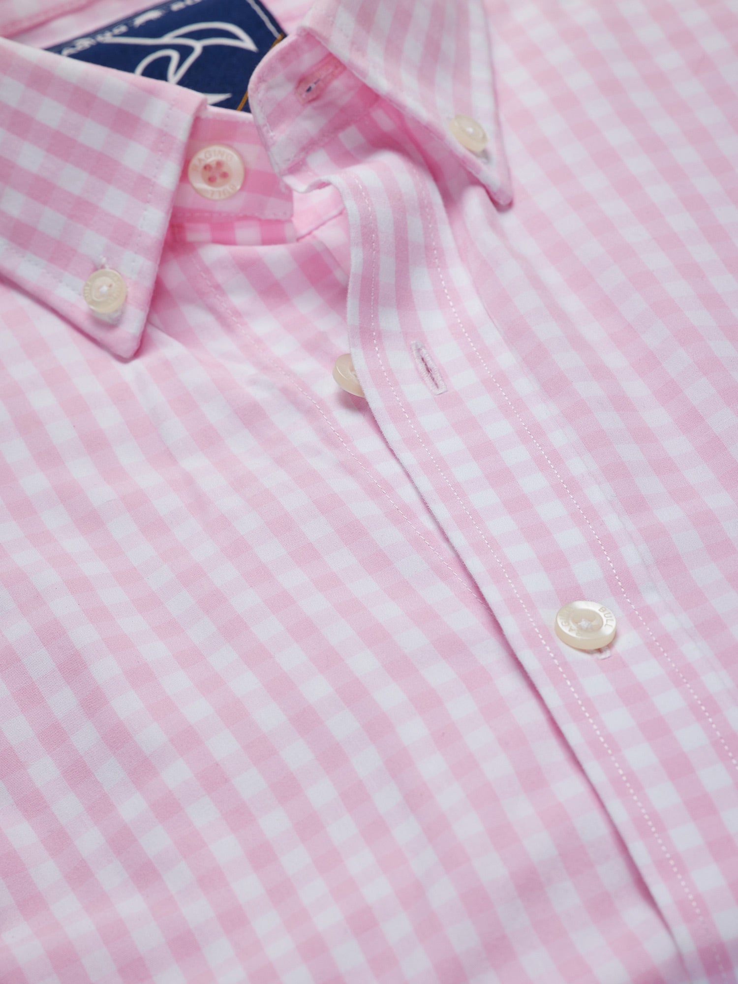 Long Sleeve Gingham Shirt - Pink