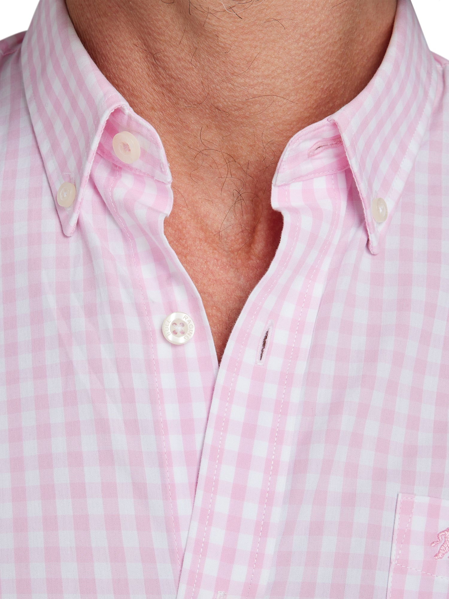 Long Sleeve Classic Gingham Shirt - Pink