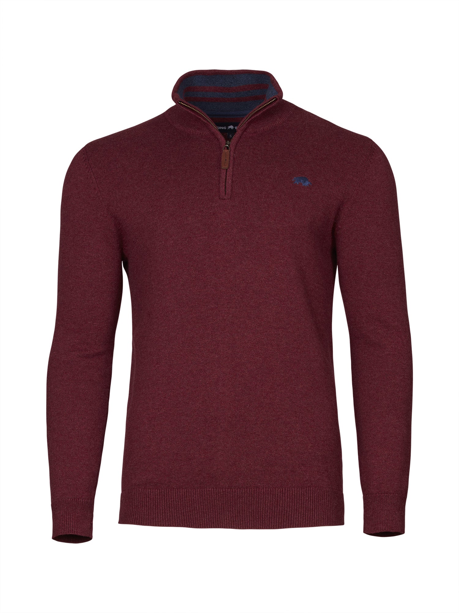 Classic Quarter Zip Knit - Burgundy