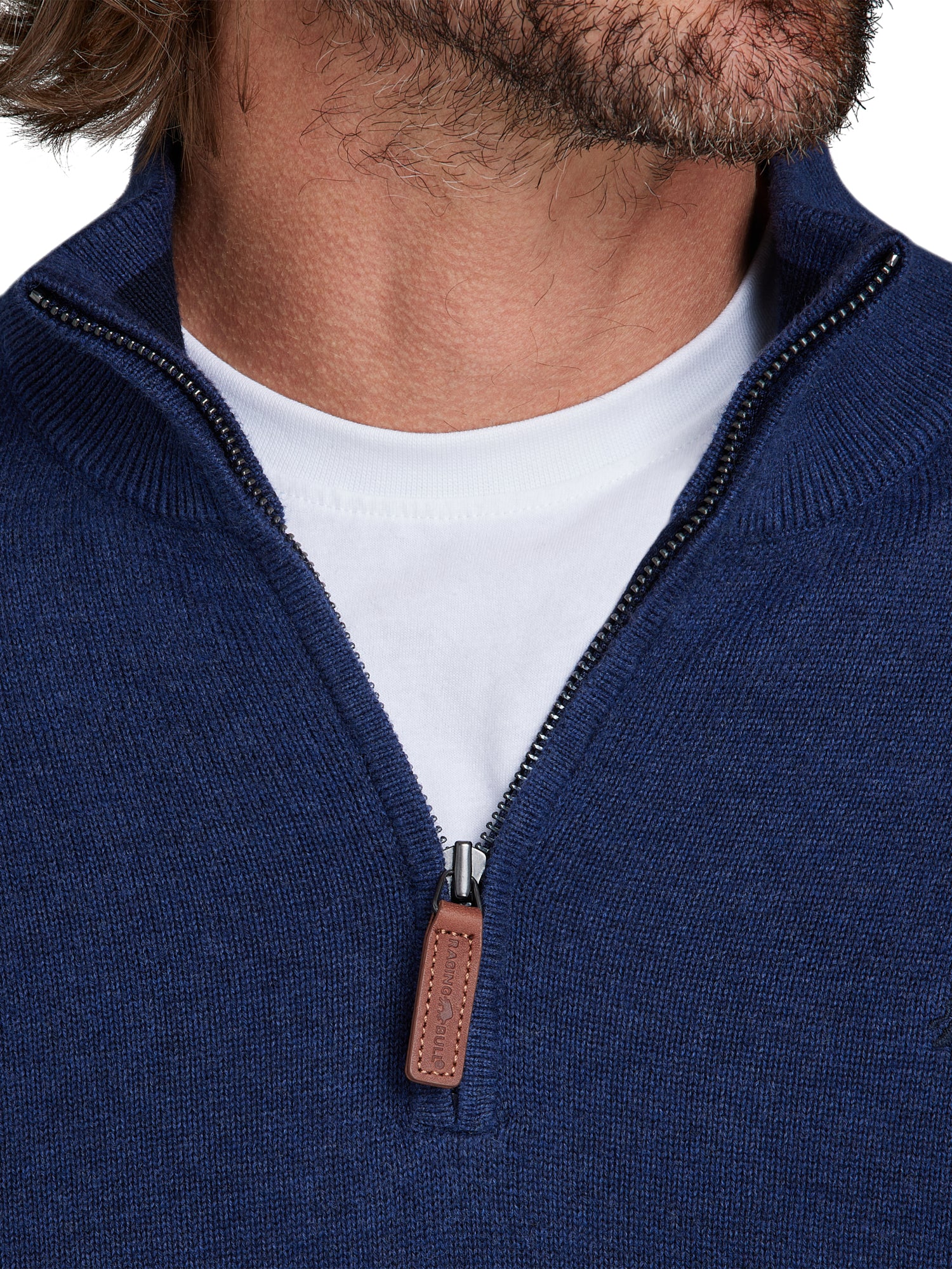 Classic Quarter Zip Knit - Navy