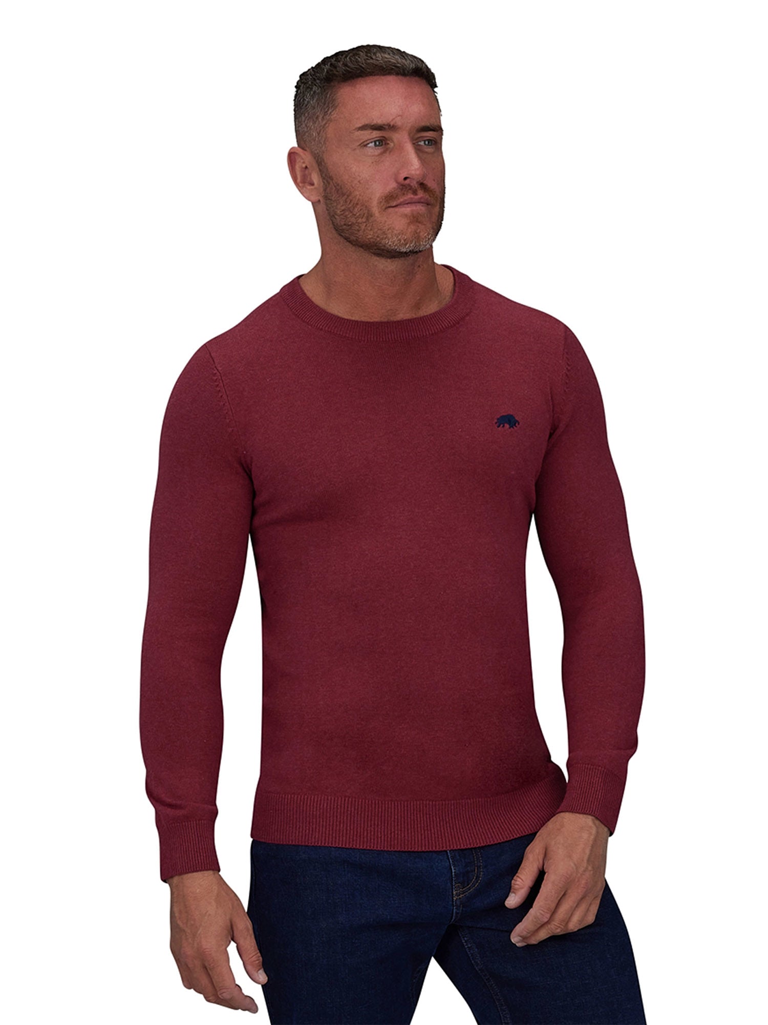 Classic Crew Neck Knit - Berry