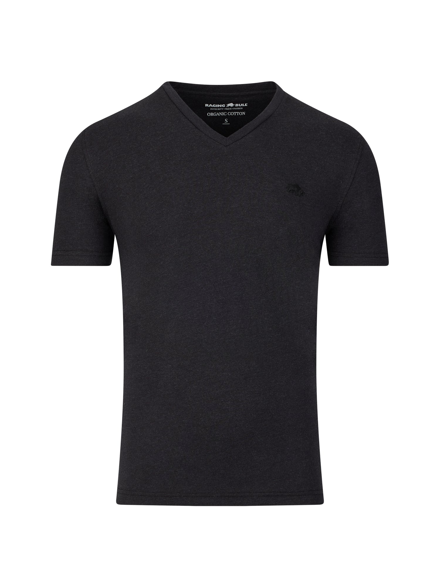 Classic Organic V Neck T-Shirt - Black