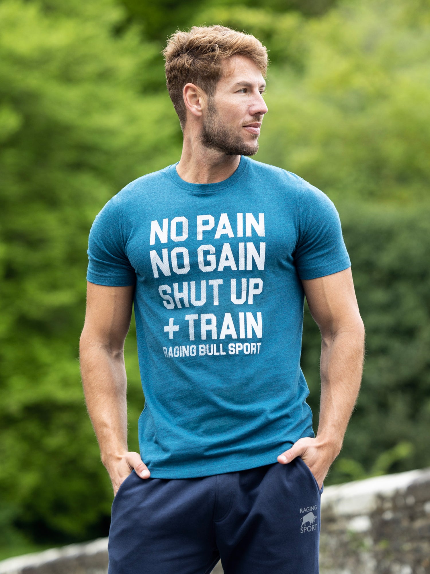 RB Sport No Pain T-Shirt - Peacock Blue