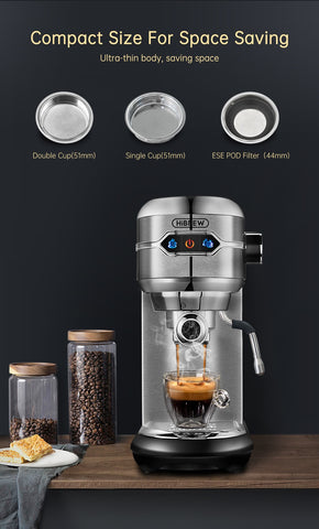 HiBREW H10A Semi Automatic Espresso Coffee Machine ,19Bar