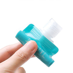 Bonito portátil dobrável para chuveiro garrafa de xampu limpador facial bolsa de armazenamento líquido bolsa de viagem bolsa de plástico organizador de maquiagem recipiente de produtos de higiene pessoal