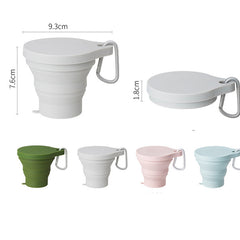 150ML Folding Cup Mini Retractable Cup Silicone Portable Teacup Outdoor Travel Coffee Telescopic Drinking Mug with Lid