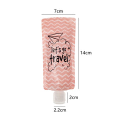 Cute Portable Folding Shower Shampoo Bottle Facial Cleanser Liquid Storage Bag Travel Bag Plastic Makeup Organizer Container toiletries