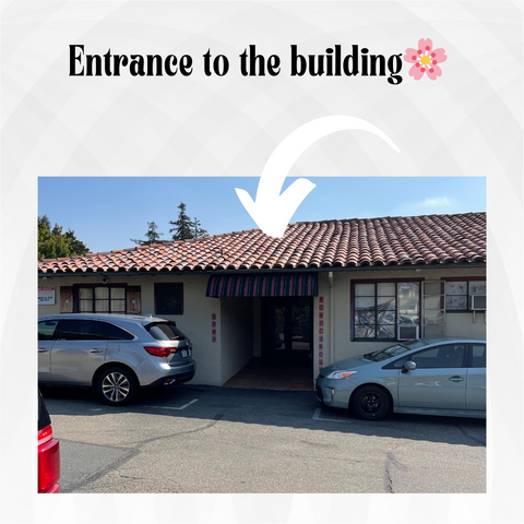 Image that directs clients to the entrance of the building for Susan Roxby Skin Care and Waxing.