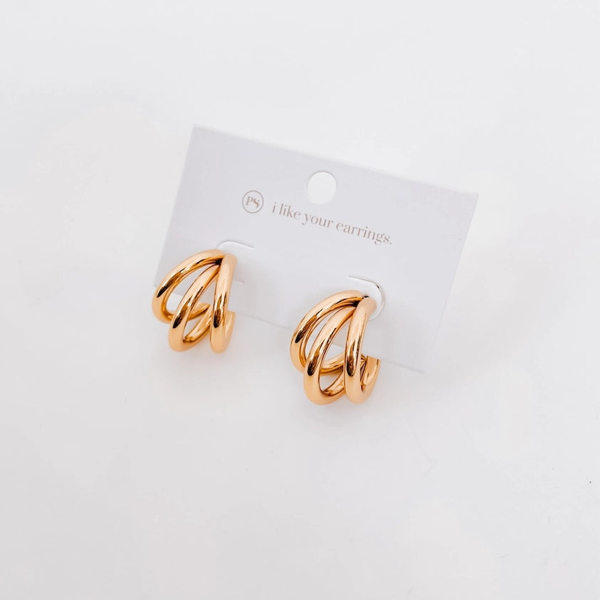 Trio Trinity Hoop Earrings