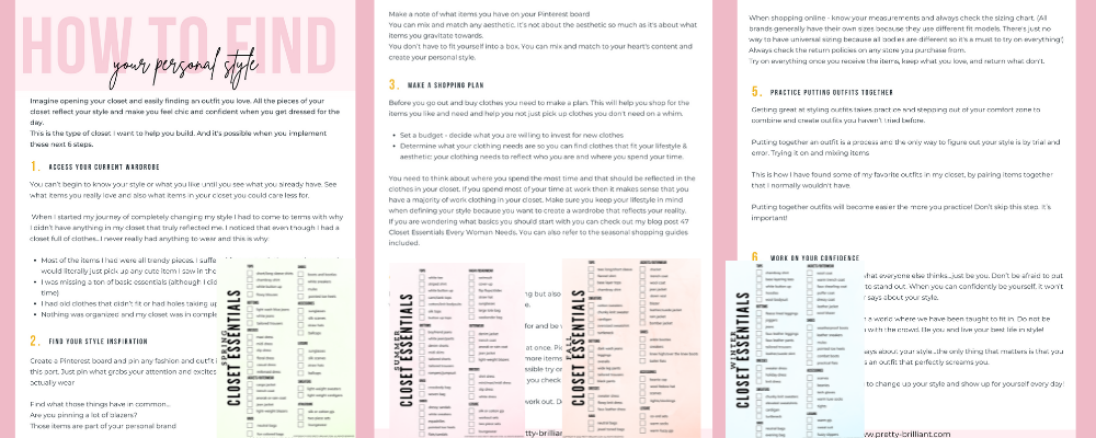 how to find your style pdf print out