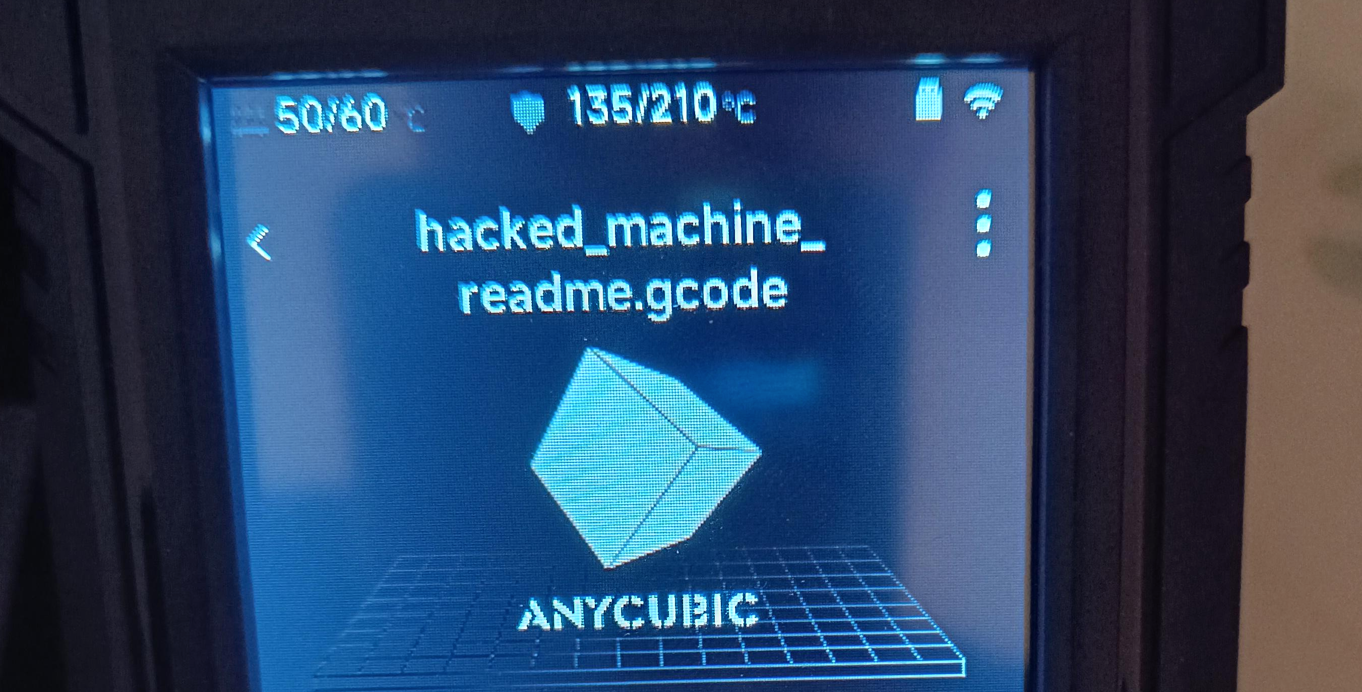 Anycubic 3D printer hacked message.png__PID:2bb411a1-d503-47d3-ae32-825db12d6b9f