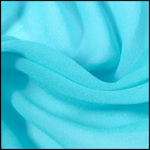 Blue crepe fabric